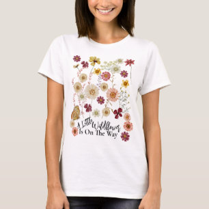 T-shirt Maman sera un Fleur sauvage boho rustique