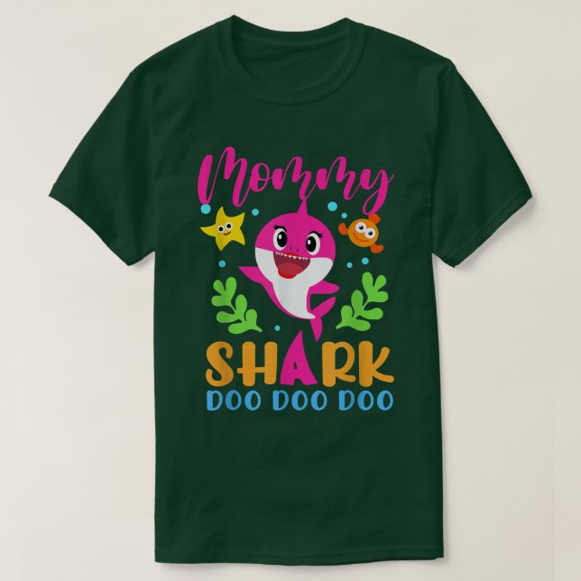 T-shirt Maman SharkMamanMaman Famille d'amoureux du requin (Design devant)