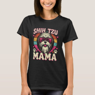 T-shirt Maman Shih Tzu chien de compagnie Shih Tzu pour fe