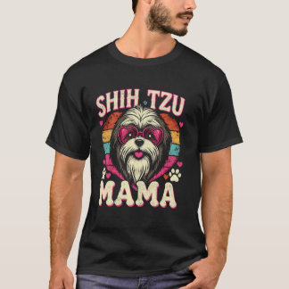 T-shirt Maman Shih Tzu chien Shih Tzu animal de compagnie
