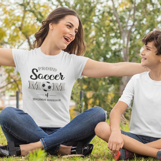 T-shirt maman Soccer Fier Personnalisé (Créateur téléchargé)