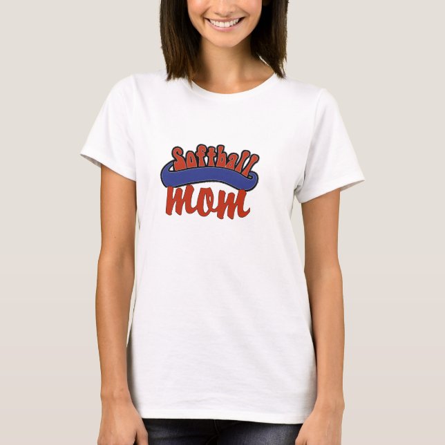 T-shirt maman softball (Devant)
