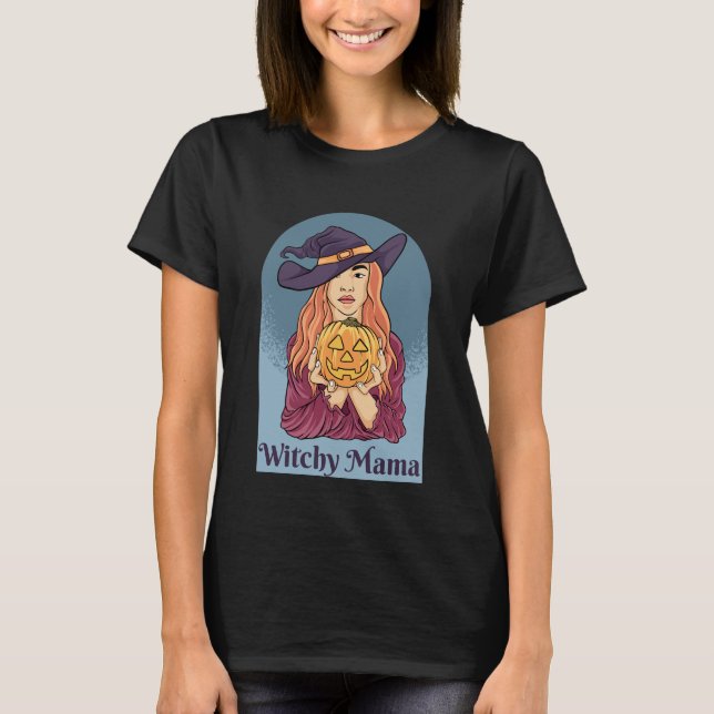 T-shirt Maman Sorcière - Halloween (Devant)