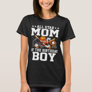 T-shirt Maman Star du garçon d'anniversaire Basketball Foo
