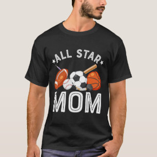 T-shirt Maman Star Du Garçon D'anniversaire Sketll Footbal