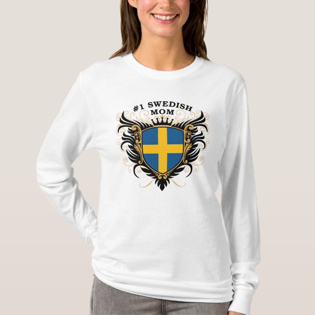 T-shirt Maman suédoise du numéro un (Devant)