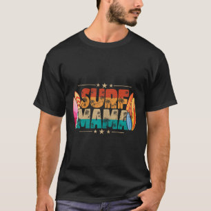 T-shirt Maman surfeuse Maman surfeuse Maman Été Plage Vibe