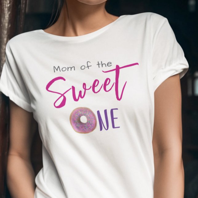 T-shirt Maman Sweet One Donut Rose Girl 1er anniversaire f (Créateur téléchargé)