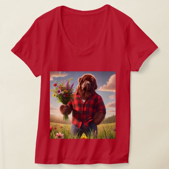 T-shirt Maman Terre-Neuve (Poser)