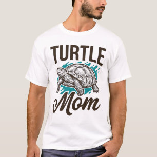 T-shirt Maman Tortue Gravure Vintage Design Vectoriel_1