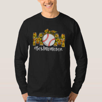 T-shirt Maman Tournesol Mignonne Baseball Sports Maman Mam