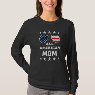 T-shirt Maman tout américaine patriotique 4 juillet Fête d