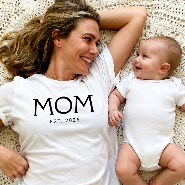 T-shirt Maman Typographie Classique Établie (Créateur téléchargé)