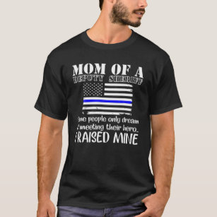T-shirt Maman, Une Mère Du Sheriff Adjoint, Un Drapeau De 