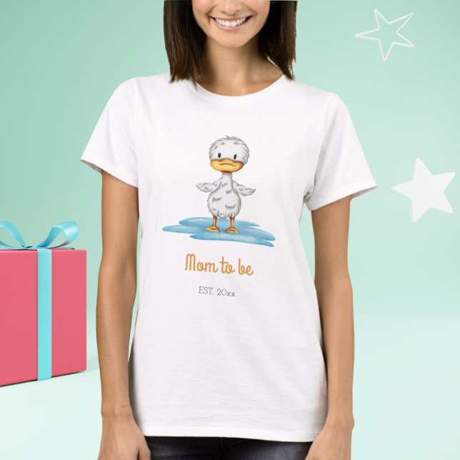 T-shirt Maman va être mignonne (Mom to Be Cute Duckling T-Shirt)