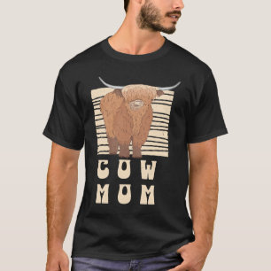 T-shirt Maman Vache Fermier Vaches Écossaises des Highland