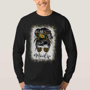 T-shirt Maman Vie Bleached Maman Vie Tournesol Messager Bu