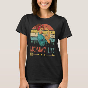 T-shirt Maman Vie Femmes Rosie Vintage Retro Décor Maman