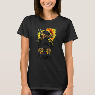T-shirt Maman Vie Fleur Soleil Florale Ribbon Famille de j