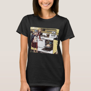 T-shirt Maman vintage dans la cuisine cuisine un jambon de
