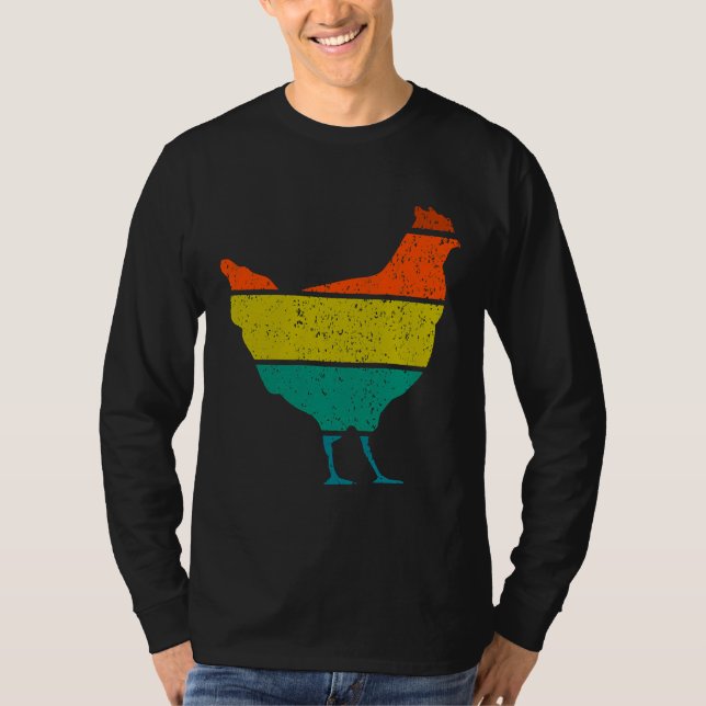 T-shirt Maman vintage de poulet (Devant)