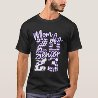T-shirt Maman Violette Et Blanche D'Un Senior 2023 Retour 