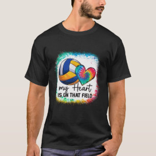 T-shirt Maman Volleyball a Blanchi Mon Cœur Sur Ce Terrain