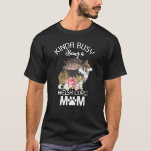 T-shirt Maman Welsh Corgi Floral Chien Femmes