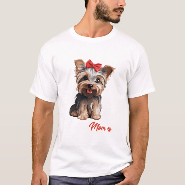 T-shirt Maman Yorkshire Terrier Dog (Devant)