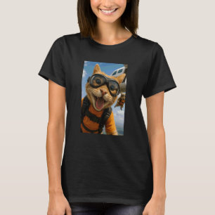 T-shirt Maman Zoo Amateur d'Animaux Plongeon dans le Ciel