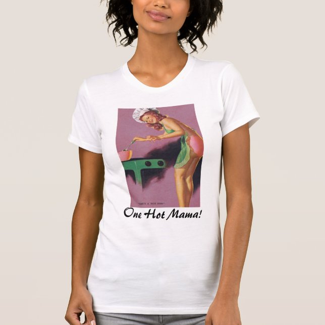 T-shirt Maman's Day One Hot Mama ! (Devant)