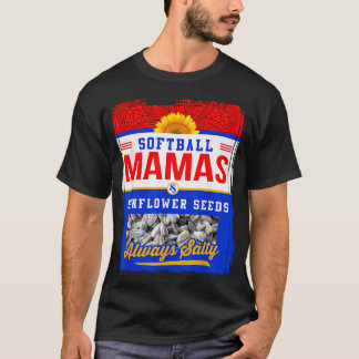 T-shirt Mamans De Softball Et Graines De Tournesol Toujour