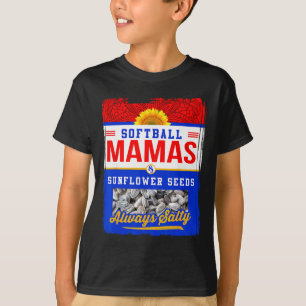 T-shirt Mamans de softball et graines de tournesol toujour