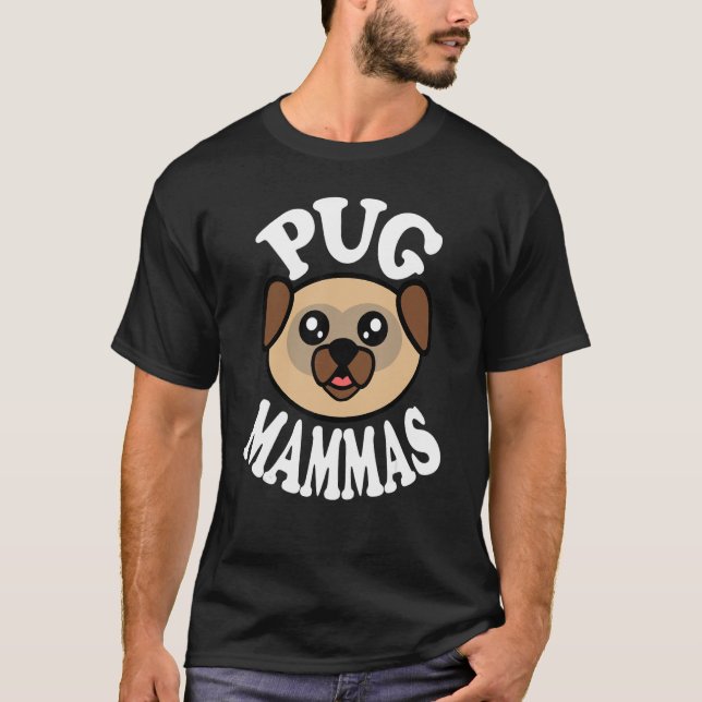 T-shirt Mamans Pug Mignonnes (Devant)