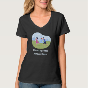 T-shirt Mamans qui explosent des bombes Création de footba
