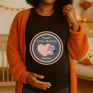 T-shirt Mamas Little Monster Sweet Halloween Maternité