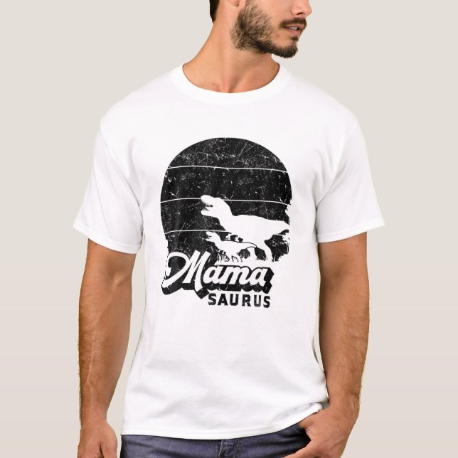 T-shirt Mamasaurus Dino Mama Dinosaur Famille Mama Dino Ma (Devant)