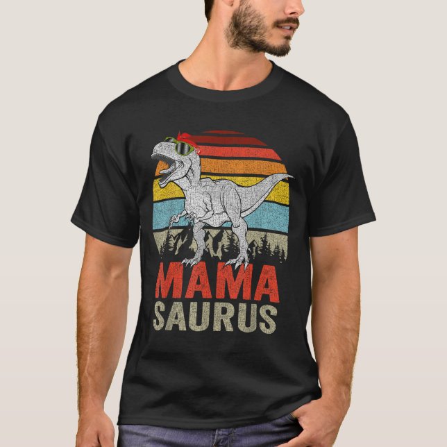 T-shirt Mamasaurus Dinosaur Mama Saurus T Rex Funny Family (Devant)