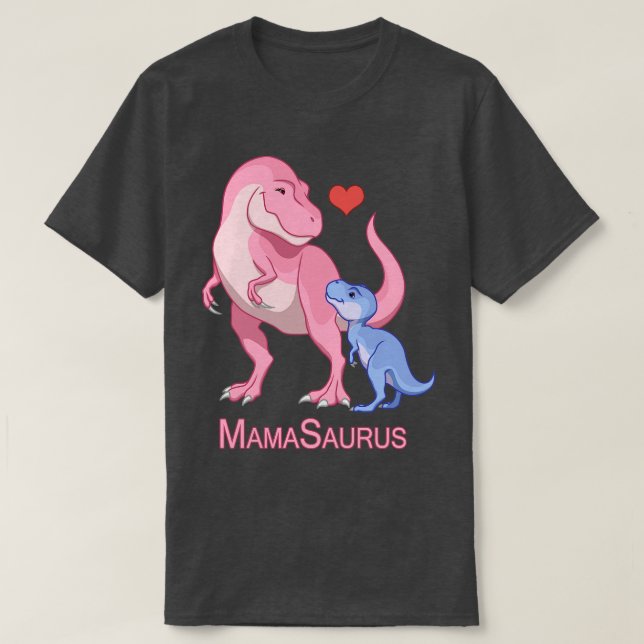 T-shirt Mamasaurus maman bébé garçon TRex Dinosaures (Design devant)