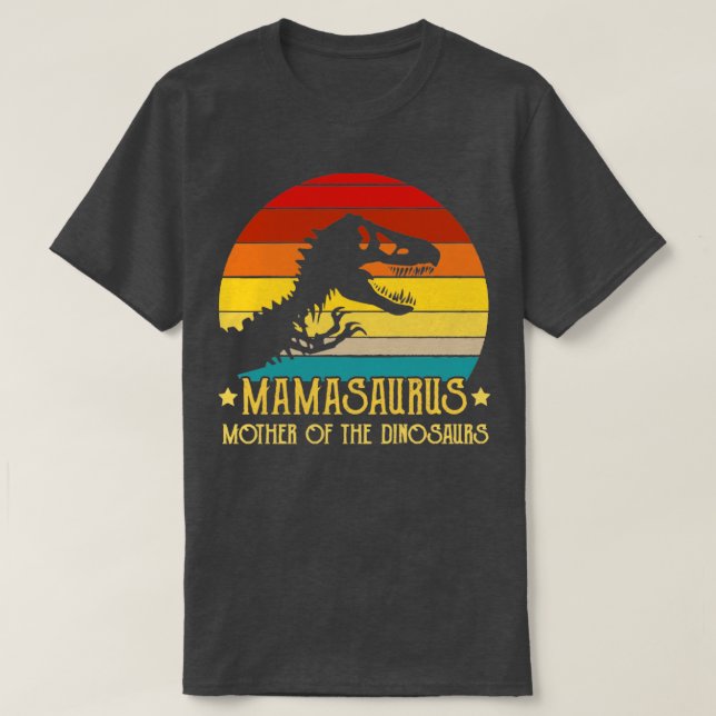 T-shirt Mamasaurus mère des Dinosaures T rex Retro Vin (Design devant)