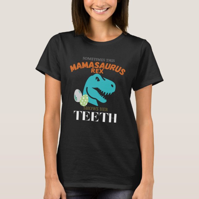 T-shirt Mamasaurus rex Dinosaur  Mama Saurus Family Matchi (Devant)