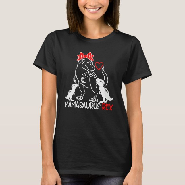 T-shirt Mamasaurus Rex Dinosaur Mama Saurus Mère (Devant)