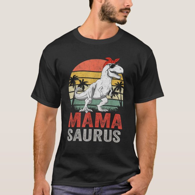 T-shirt Mamasaurus T Rex Dinosaur Mama Saurus Family Match (Devant)