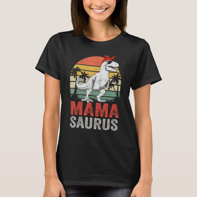 T-shirt Mamasaurus T Rex Dinosaur Mama Saurus Family Match (Devant)