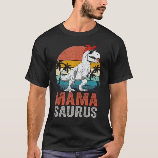 T-shirt Mamasaurus T Rex Dinosaur Mama Saurus Family Match (Devant)