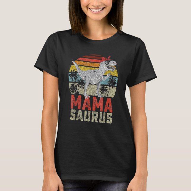 T-shirt Mamasaurus T Rex Dinosaur Mama Saurus Family Match (Devant)