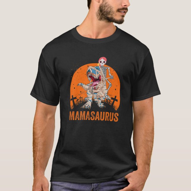 T-shirt Mamasaurus T Rex Dinosaur Mama Saurus Funny Sunset (Devant)