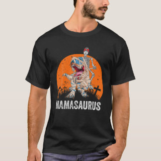 T-shirt Mamasaurus T Rex Dinosaur Mama Saurus Funny Sunset