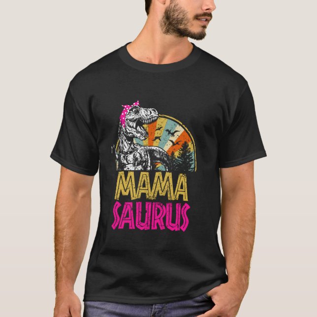 T-shirt Mamasaurus t rex dinosaure drôle maman saurus fami (Devant)