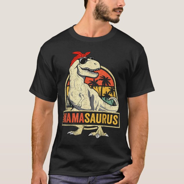 T-shirt Mamasaurus t rex dinosaure maman drôle maman  (Devant)